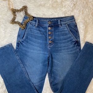 American Eagle button Front Stretch Mom Jeans